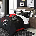 Alternate image 1 for Chic Home Budz 8-Piece Queen Comforter Set in Black