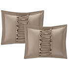 Alternate image 1 for Chic Home Rossana 8-Piece Queen Comforter Set in Taupe