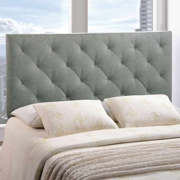 Modway Theodore Fabric Headboard In Grey Bed Bath Beyond