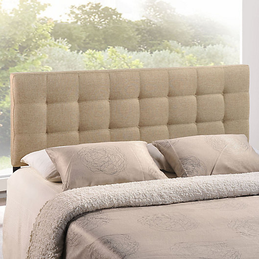 Modway Lilly Tufted Linen Headboard, Fabric Upholstered Queen Headboard
