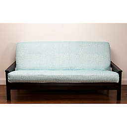 SIScovers® Leopard Lounge Futon Slipcover in Blue/White