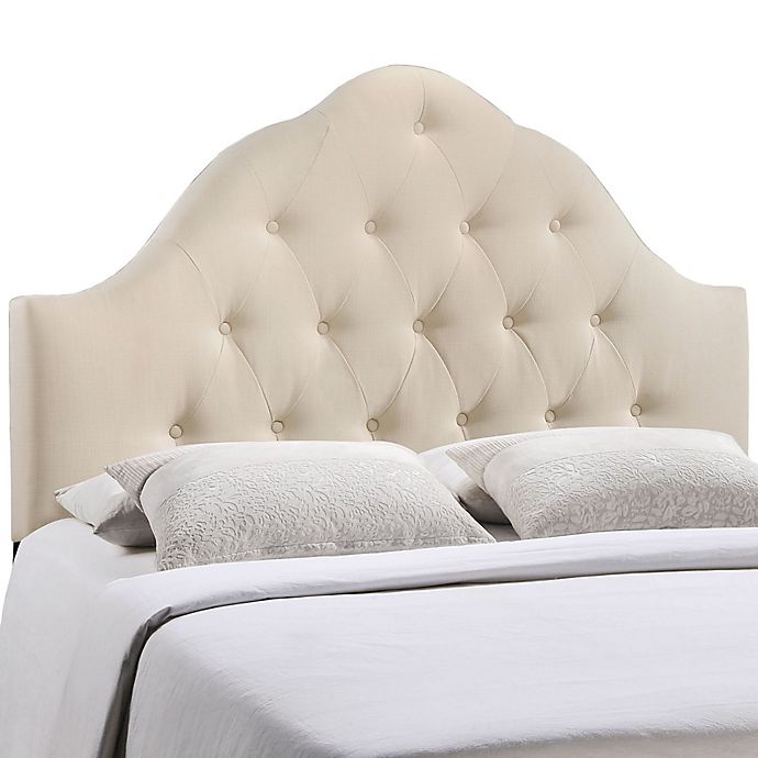 Modway Sovereign Fabric Headboard Bed, Queen Size Bed With Upholstered Headboard