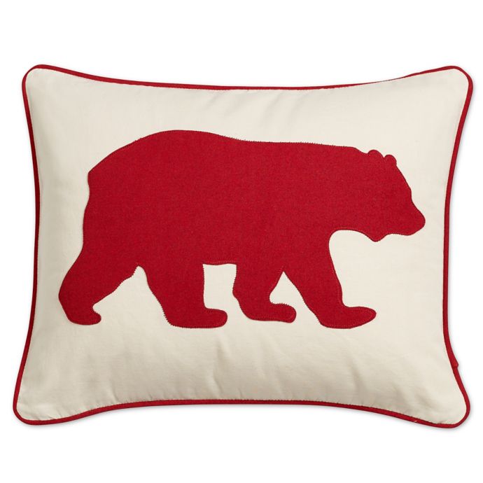 eddie bauer cozy polar bear throw pillow