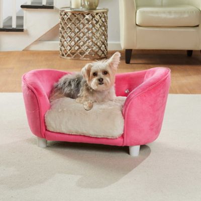 pink dog sofa