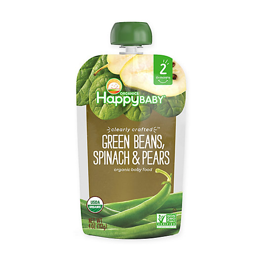 Alternate image 1 for Happy Baby™ Clearly Crafted Stage 2 Food Puree in Green Bean, Spinach, & Pears