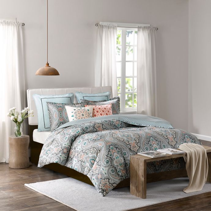 Echo™ Sterling Reversible Duvet Cover Set | Bed Bath & Beyond