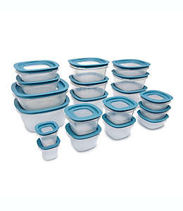 Contenedores de alimentos de plástico Rubbermaid® Flex & Seal con tapas, 38 piezas
