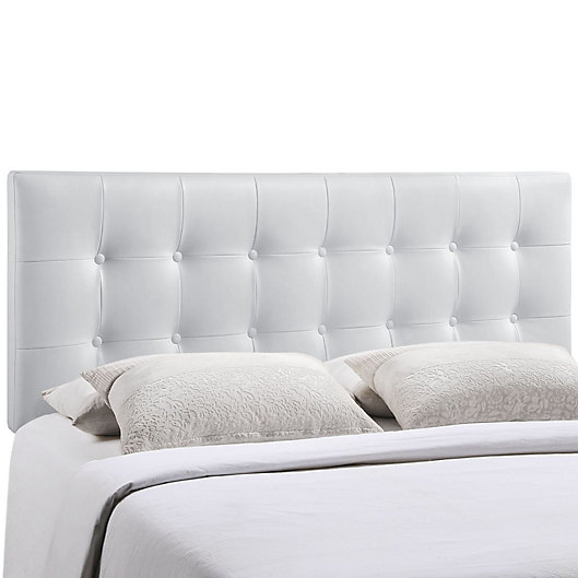Modway Emily Vinyl Tufted Headboard, Bed Frame With Tufted Headboard