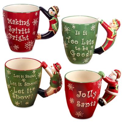 3D Handle Novelty Christmas Mugs 