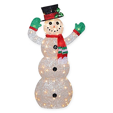 National Tree Company 48-Inch Pre-Lit Waving Snowman with Clear Lights. View a larger version of this product image.