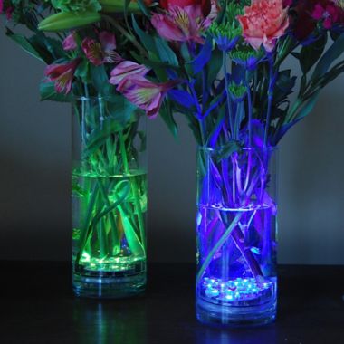 Multi-Color Submersible Battery Operated LED Lights with Remote Control (Set of 2). View a larger version of this product image.