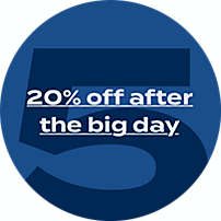 20% off after the big day