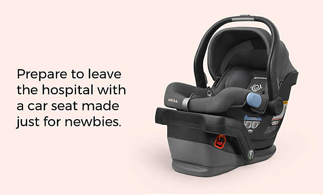 Prepare to leave the hospital with a car  seat made just for newbies.