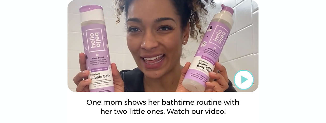 One mom shows her bathtime routine with her two little ones. Watch our video!