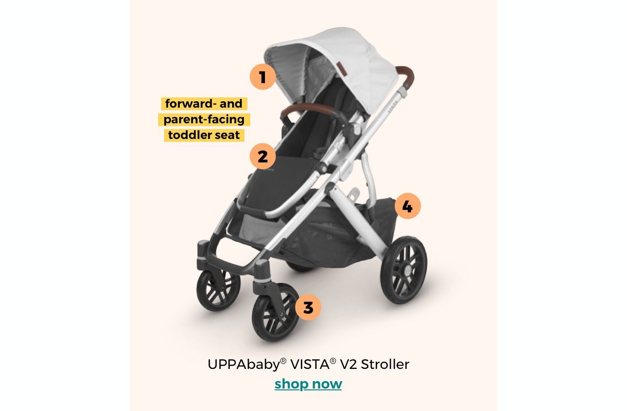 seat faces forward  or toward you, XL canopy gives  nappers privacy