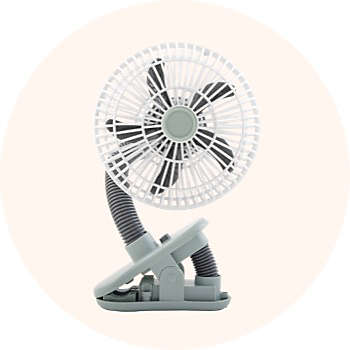clip on fan to keep  ’em smiling
