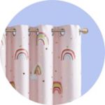 Room darkening curtains