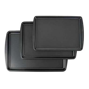Simply Essential&trade; 3-Piece Nonstick Baking Sheet Pans Set. View a larger version of this product image.