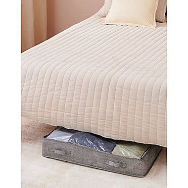 Squared Away&trade; Arrow Weave Underbed Bags in Grey (Set of 2). View a larger version of this product image.
