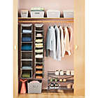 Alternate image 3 for Squared Away&trade; Arrow Weave 10-Shelf Deluxe Clothing and Shoe Organizer in Grey