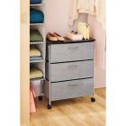 Alternate image 1 for Squared Away&trade; 3-Drawer Storage Cart in Grey