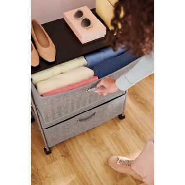 Squared Away&trade; 3-Drawer Storage Cart in Grey. View a larger version of this product image.