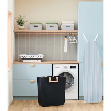 Squared Away&trade; Felt Laundry Hamper in Dark Charcoal. View a larger version of this product image.