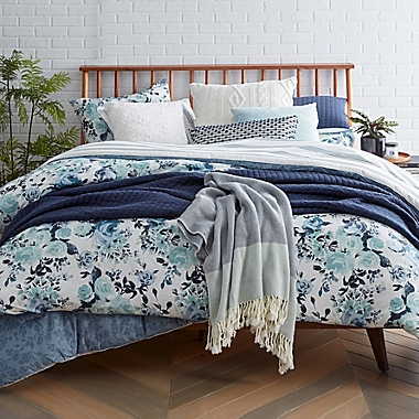 Bee &amp; Willow&trade; Floral Stripe 3-Piece Reversible King Duvet Cover Set. View a larger version of this product image.