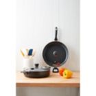 Alternate image 1 for T-fal&reg; Pure Cook Nonstick 13-Inch Aluminum Covered Fry Pan with Helper Handle in Black