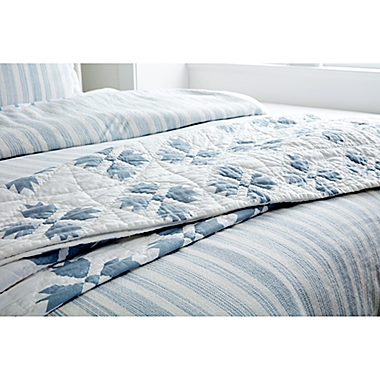 Bee &amp; Willow&trade; Quilted Diamonds 3-Piece Full/Queen Quilt Set in Blue. View a larger version of this product image.