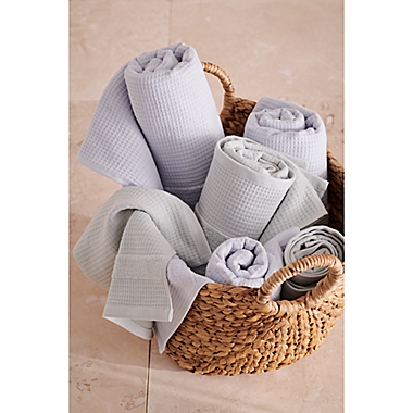 Haven&trade; Organic Cotton Waffle &amp; Terry Hand Towel in Lunar Rock. View a larger version of this product image.