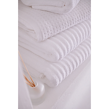 Haven&trade; Wave Organic Cotton Bath Towel in Sky Green. View a larger version of this product image.