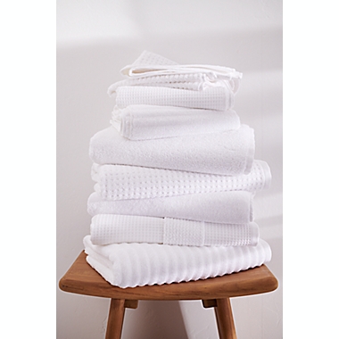 Haven&trade; Wave Organic Cotton Hand Towel in Sky Green. View a larger version of this product image.