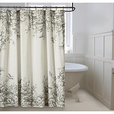 Bee &amp; Willow&trade; Garden Floral 72-Inch x 72-Inch Shower Curtain in Grey. View a larger version of this product image.