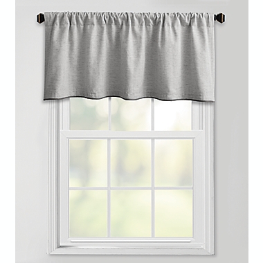Bee &amp; Willow&trade; Textured Herringbone Weave Window Valance in Dark Grey. View a larger version of this product image.