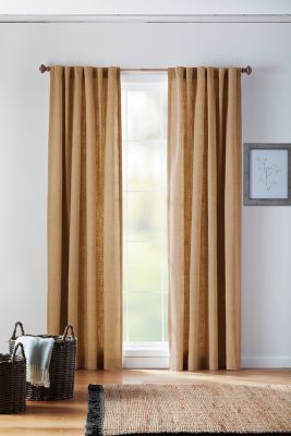 Bee & Willow&trade; Textured Herringbone 108-Inch Rod Pocket Curtain Panel in Gold (Single)