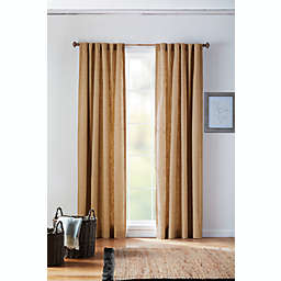 Bee & Willow™ Textured Herringbone 108-Inch Rod Pocket Curtain Panel in Gold (Single)