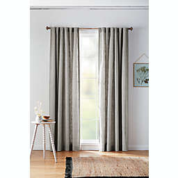 Bee & Willow™ Textured Herringbone 63-Inch Rod Pocket Curtain Panel in Grey (Single)