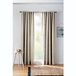 Bee & Willow™ Textured Herringbone 63-Inch Rod Pocket Curtain Panel in Taupe (Single)