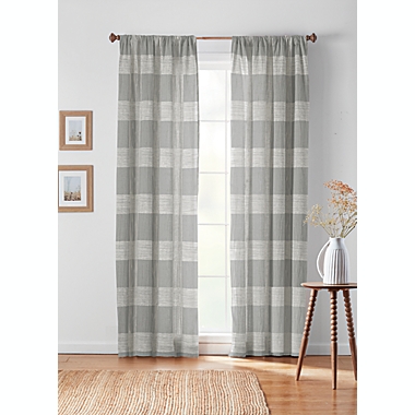 Bee &amp; Willow&trade; Textured Rod Pocket/Back Tab Window Curtain Collection. View a larger version of this product image.