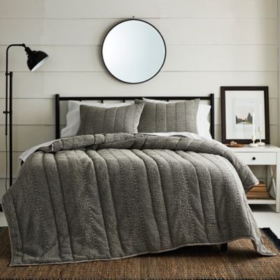 Bee &amp; Willow&trade; Norwell Waffle 3-Piece Full/Queen Quilt Set in Charcoal