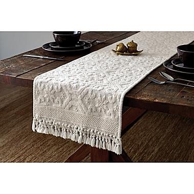 Bee &amp; Willow&trade; 90-Inch Hobnail Table Runner in Coconut Milk. View a larger version of this product image.