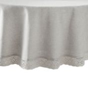 Bee &amp; Willow&trade; Crochet and Lace 70-Inch Round Tablecloth in Ivory