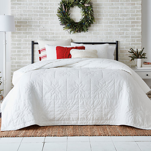 Alternate image 1 for Bee & Willow™ Star 3-Piece King Quilt Set in White