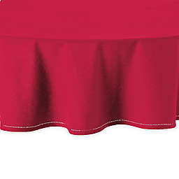 Bee & Willow™ Solid Hemstitch 70-Inch Round Tablecloth in Red
