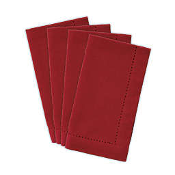 Bee & Willow™ Solid Hemstitch Napkins in Red (Set of 4)