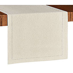 Bee & Willow™ Solid Hemstitch 72-Inch Table Runner in White/Gold