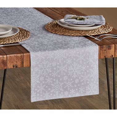 Bee &amp; Willow&trade; Jacquard Winter Snow 72-Inch Runner in White. View a larger version of this product image.