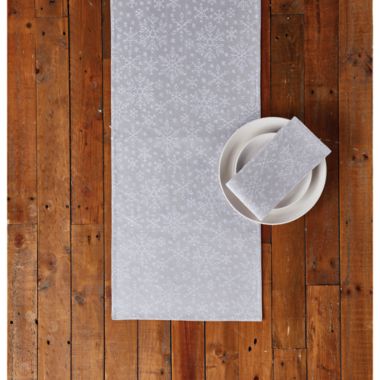 Bee &amp; Willow&trade; Jacquard Winter Snow 72-Inch Runner in White. View a larger version of this product image.