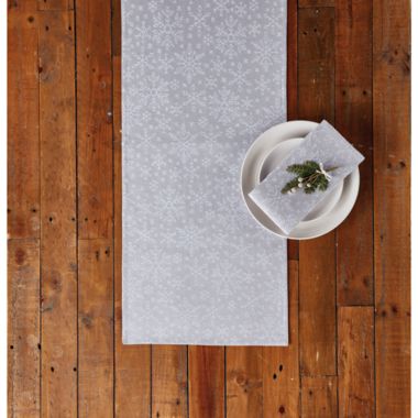 Bee &amp; Willow&trade; Jacquard Winter Snow 72-Inch Runner in White. View a larger version of this product image.